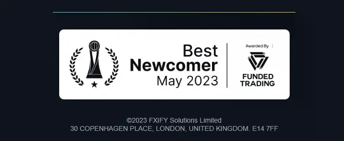 Fxify review best newcomer award 2023