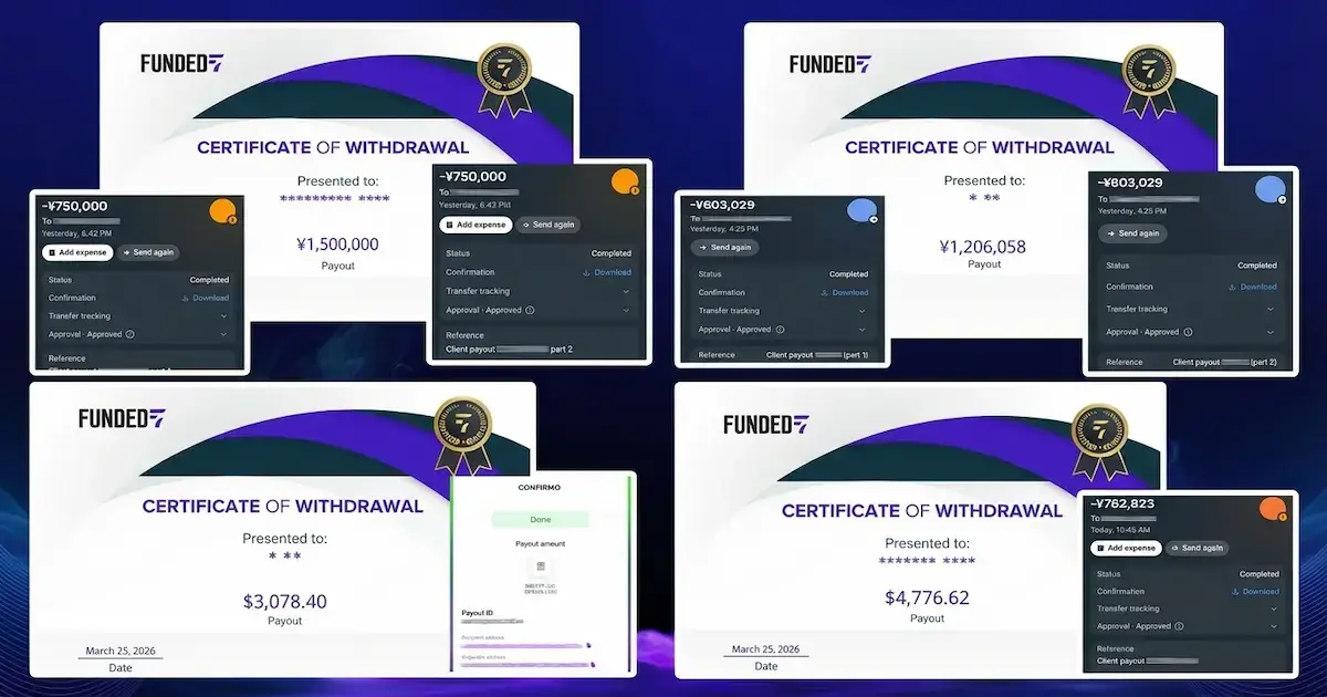 Funded7 Payouts proof